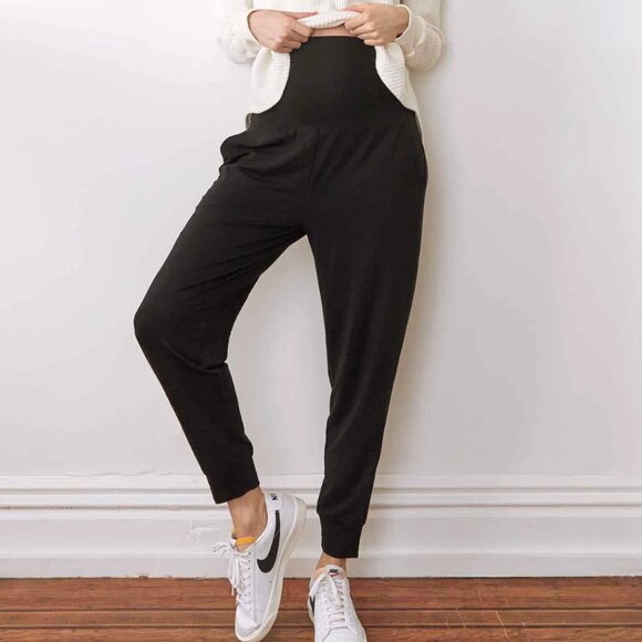 Hatch Women's Maternity Size Medium Black The Over Under Easy Pant - Picture 1 of 6